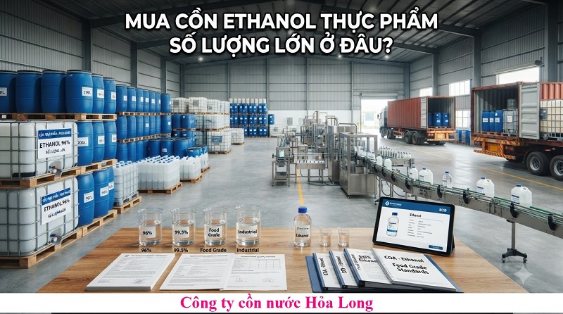 Cồn Ethanol Thực Phẩm Số Lượng Lớn – Giải Pháp Nguyên Liệu Ổn Định Cho Doanh Nghiệp